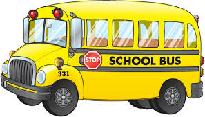 Animated yellow school bus